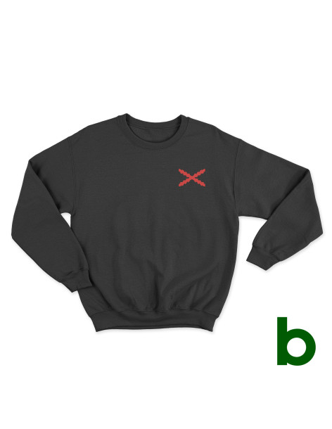 Sweatshirt Básica "Aspa de Borgoña"