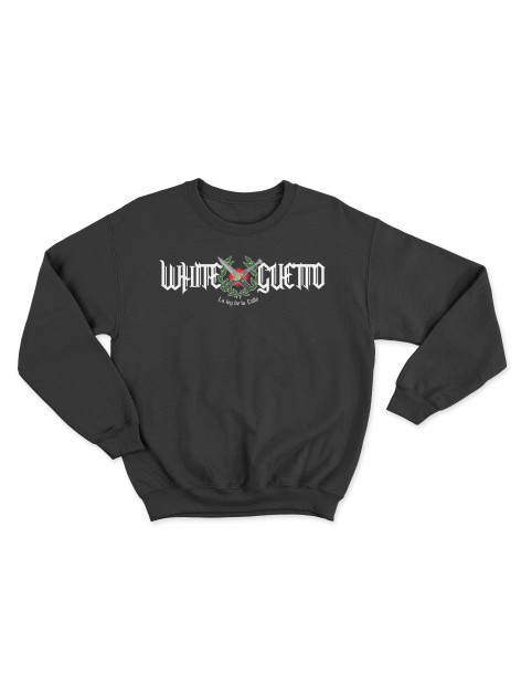White Guetto Sweatshirt "Ley de la Calle"