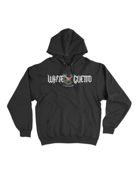 White Guetto Hoodie "Ley de la Calle"