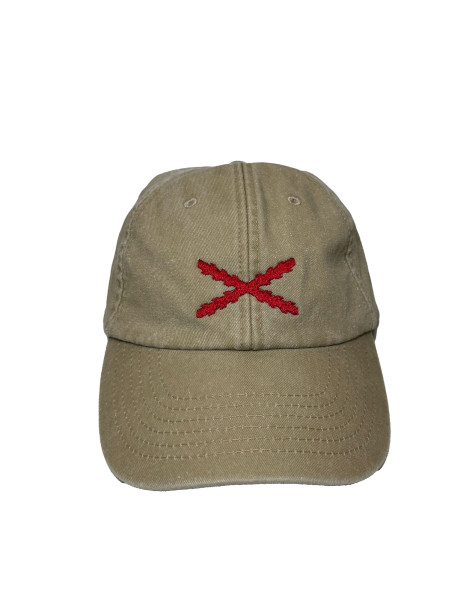Gorra Vintage Bordada "Aspa de Borgoña"