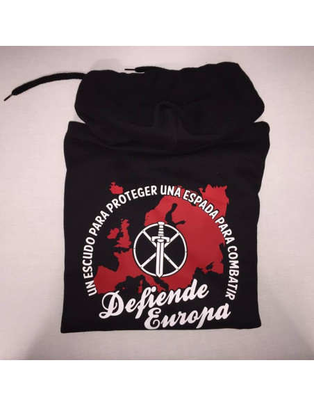 Sudadera Capucha “Defiende Europa" Chico